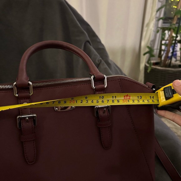 Beautiful Burgundy Leather Michael Kors Bag - Picture 6 of 7